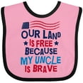 thumbnail image 3 of Inktastic Military Uncle Proud Nephew Freedom Boys or Girls Baby Bib, 3 of 4
