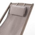 thumbnail image 5 of Noble House Nikki Outdoor Wood and Canvas Grey Sling Chair (Set of 2), 5 of 13