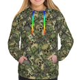 thumbnail image 3 of KLL Green Skulls for Womens Pullover Hoodie with Pocket Hooded Long Sleeve Shirts Sweatshirt for Women-Large, 3 of 7