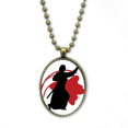 thumbnail image 1 of Japón Asia samurai Katana Sakura Parry silueta Collar Colgante de cadena vintage Colección de joyas colgantes Unbranded M, 1 of 3