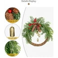 thumbnail image 4 of Suncoda Christmas Wreath, Hristmas Wreaths for Front Door 40cm Artificial Christmas Wreath with Cones Bell Red Berry Leaves Indoor Wreath Christmas Decor Hanging Garland, Christmas Ornament, 4 of 5