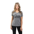 thumbnail image 2 of Thread Tank Grace Wins Women's Fashion Relaxed V-Neck T-Shirt Tee Heather Grey Large, 2 of 4