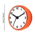 thumbnail image 7 of kowaku Wall Clock Small Digital Waterproof Bathroom Clock Silent Battery Operated Suction Cup Sturdy PP PVC Material Compact Easy Reading Face Suitable for Kitchen Toilet Home Hotel Orange, 7 of 7