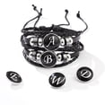 thumbnail image 2 of Personalized PU Leather Chain Bracelet with 26 English Letter Pattern - Perfect Birthday Gift for a Loved One, 2 of 5
