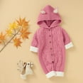 thumbnail image 4 of Kiplyki Flash Toddler Pants Newborn Girls Boys Winter Warm Knit Outwear Sweater Hooded Romper Jumpsuit, 4 of 8