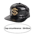 thumbnail image 5 of Grofry Baseball Cap Hip Hop Crocodile Skin Texture Decor Adjustable Buckle Cash Sign Sun Anti UV Glossy Punk Street Dance Outdoor Peaked Cap, 5 of 7