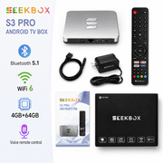 2026 Seekbox 3 Pro New TV Device, 4GB RAM 64GB ROM,Remote Control, User Manual and Power Cord