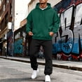 thumbnail image 2 of Mens 2-Piece Hoodie & Jogger Set Comfortable Loose Fit Outfit with Pocket Drawstring for Daily Wear, Gym & Lounging, Multiple Color Options, 2 of 8