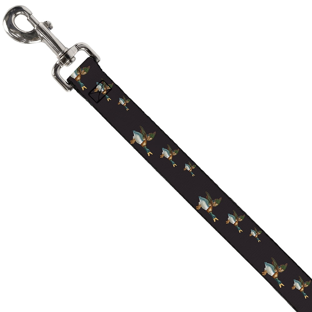 Buckle-Down Pet Leash, Dog Leash, Flying Mallards Burgundy, 6 Feet Long 1.0 Inch Wide