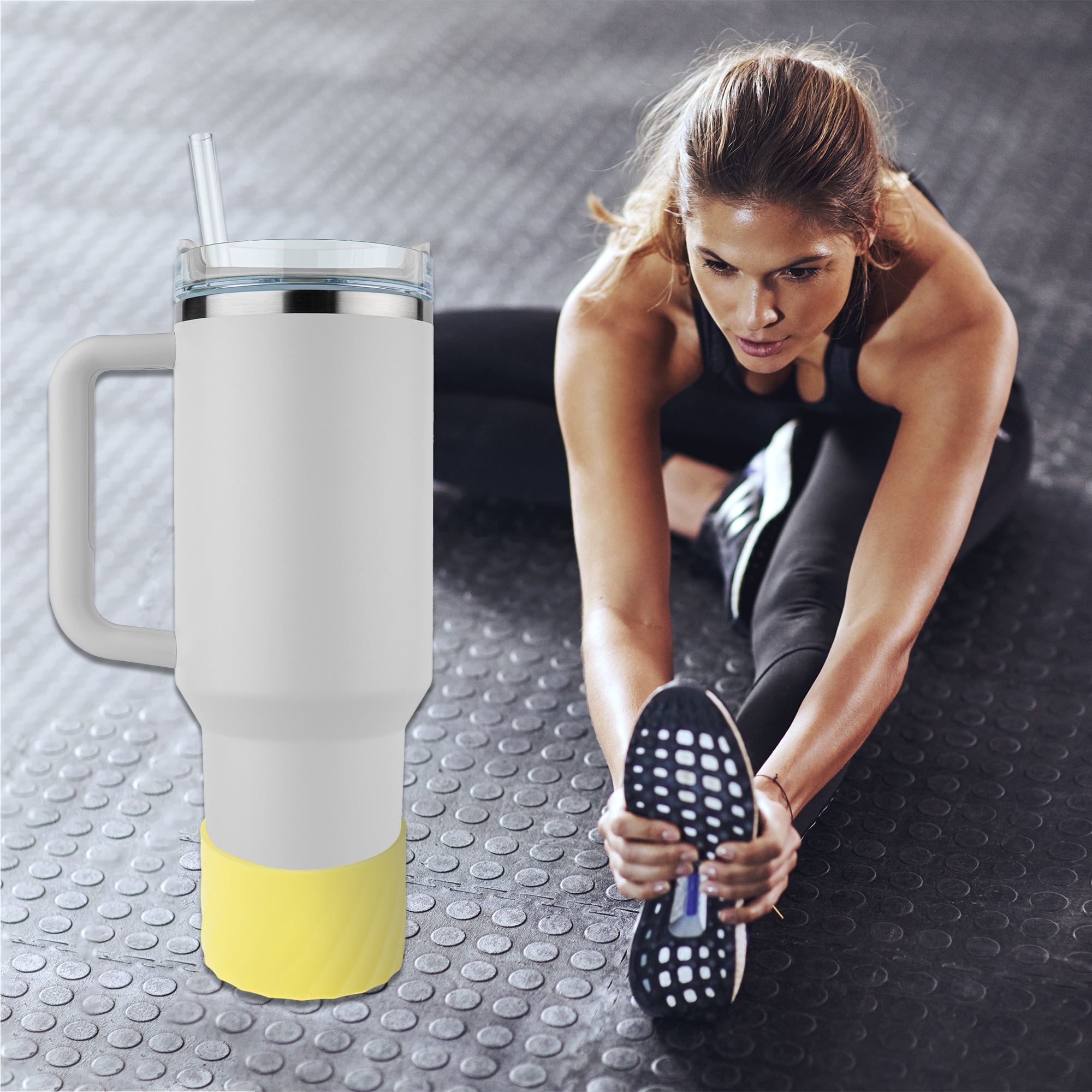 Unique Bargains Portable Fit for 30oz Water Bottle Boot Yellow