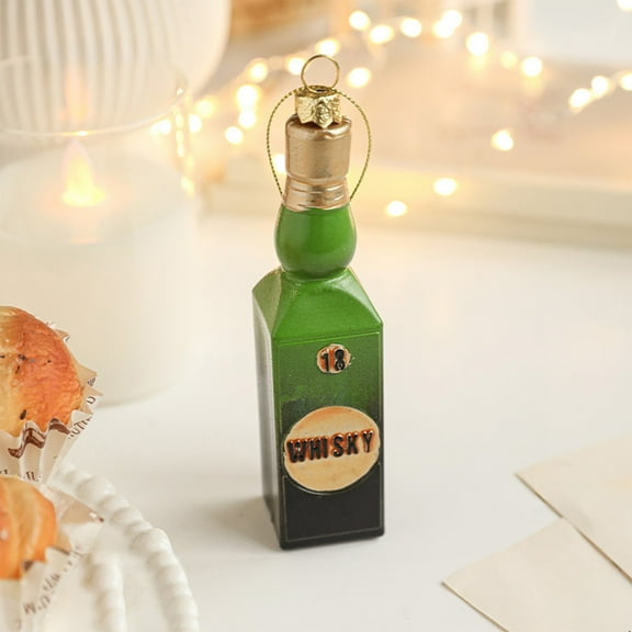 Anhility Wine Ornament, Wine Ornaments for Christmas Tree Wine Christmas Ornament Decorations Wine Hanging Ornaments Keepsake Gifts for Wine's Lovers Favors