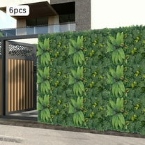 6pcs Artificial Greenery Wall Backdrop Decor Privacy Hedge Grass Fence Panels