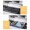 thumbnail image 3 of nqOlkjepod Large Induction Cooktop Protector Mat 24"x21", Daisy Botanical Stove Top Covers for Electric Stove, Blue Floral Pastoral Decorative Stove Burner Cover Mats, Glass Top Stove Cover, 3 of 8