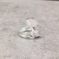 thumbnail image 3 of Natural Rose Quartz Ring, Rough Quartz Gemstone Ring, Birthstone, Double Stone, 925 Sterling Silver, Womens Ring, Christmas, Thanksgiving, Handmade, Statement Jewelry, Rough Gemstone Jewelry, 3 of 5