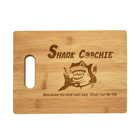 

Shark Coochie Charcuterie Board Handmade Cutting Boards Bamboo Board Permanent Engraved