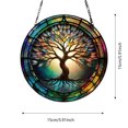 thumbnail image 2 of DFC "Tree Of Life Window Hanging 6" Round Stained Acrylic With 3 Designs Colorful Room & Home Ornament (0.12" Thick 20g)", 2 of 3