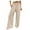 Beige_002, variant on HNMKIU Pants for Women Fashion Elastic Waist with Pocket Loose Harem Style Cropped for Casual Wear Womens Trousers Pink_001,L