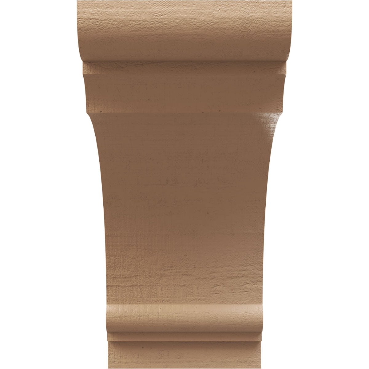 9"W x 18"D x 18"H Classic Hughes Rough Cedar Woodgrain TimberThane Corbel, Primed Tan