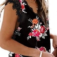 thumbnail image 2 of Mujeres Vest de algodón Cordero casual Tanktop suelto Citas de vacaciones Vacaciones de vacaciones Básica Trabajo Diario Vintage Top de verano negro Rojo Flower XL Inevent AP009841-29, 2 of 7