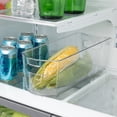 thumbnail image 3 of Smart Design Stackable Clear Refrigerator Storage Bin with Handle - 8 Pack - 6 x 16 inch, 3 of 8