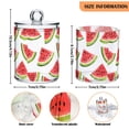 thumbnail image 5 of Yayeee 4 Pack Qtip Holder Bathroom Cotton Swab Canister with Lid Clear Dispenser Set, Cartoon Watermelon, 5 of 6