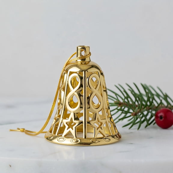 BESTYASH 12-Pack Plastic Christmas Bell Ornaments for Holiday Home Decoration and Party Hanging Decor