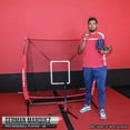 thumbnail image 3 of PowerNet Baseball Net Bundle, 5x5 Hitting & Pitching Net with Baseball Tee, Softball Baseball Training Equipment, Weighted Ball & Bag (Navy Net & Tee), 3 of 6