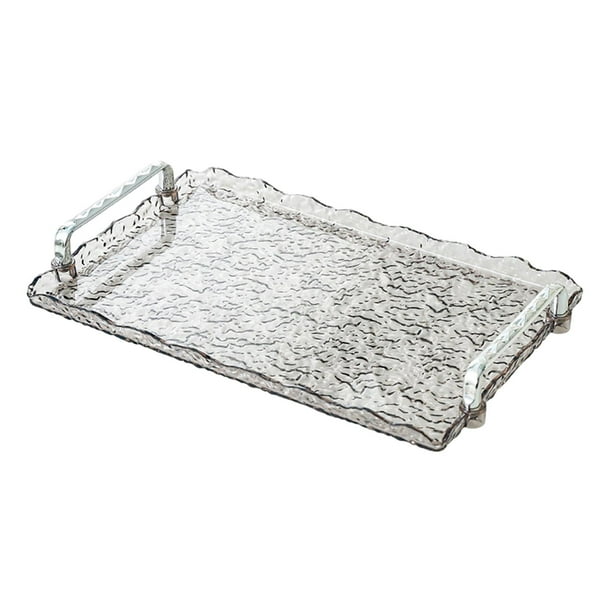 Bandeja rectangular para servir, organizador de tocador de baño, platos para servir toallas, Estilo E