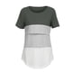 thumbnail image 1 of Jumpingount Camiseta de lactancia de cuello para mujeres embarazadas, camiseta de lactancia de manga corta de algodón para viajes de verano, ropa Prendas para la parte del cuerpo L Jumpingount AP018751-03, 1 of 6