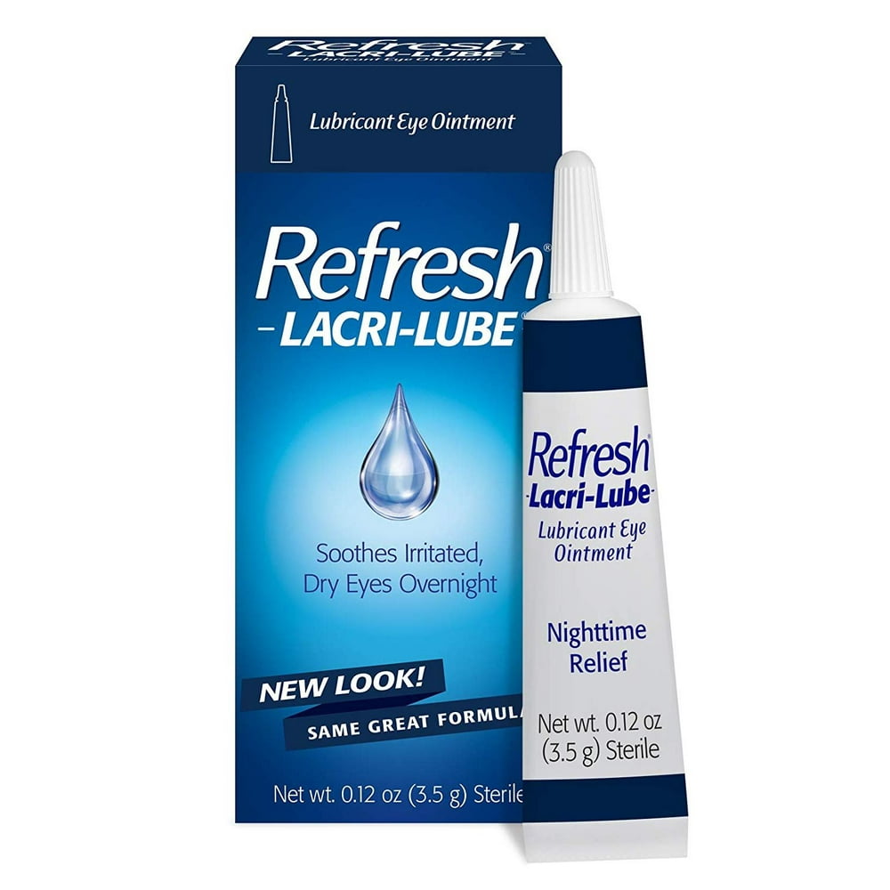 REFRESH LACRILUBE Lubricant Eye Ointment 3.50 g (Pack of 8) Walmart