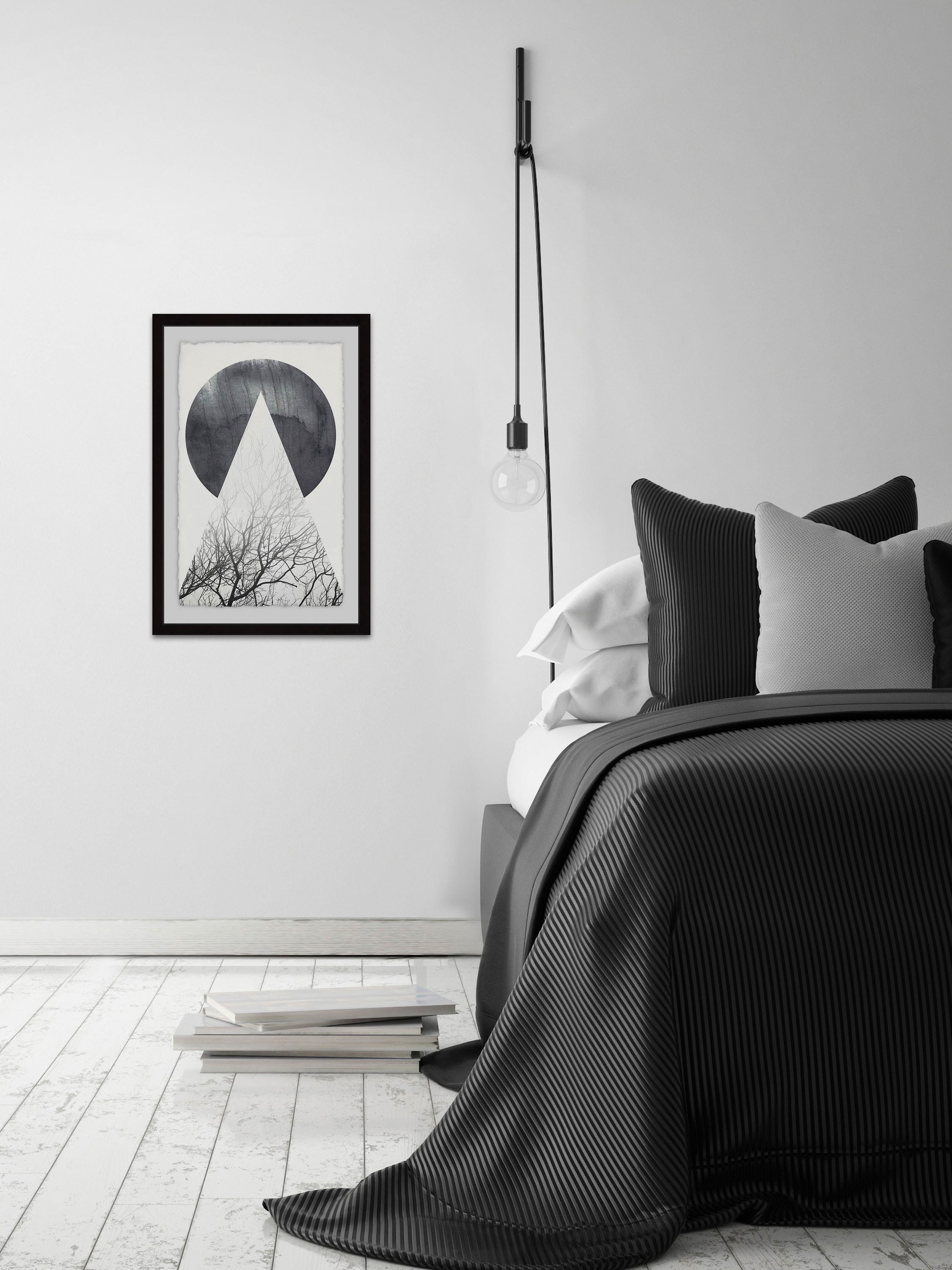 A Full Moon Framed Painting Print