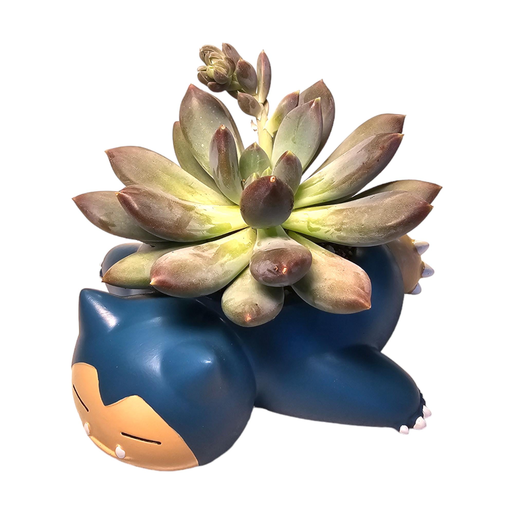 Snorlax Pokemon Planter Pot 2.5" Tall - Mini Anime Theme Desktop Planter with Drainage Hole