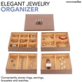 thumbnail image 4 of Stackable Jewelry Organizer Storage Trays and Lid - 4 Faux Leather Trays by Stock Your Home, 4 of 6