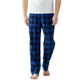 thumbnail image 3 of Onimisc Mens Pajama Pants Flannel Plaid Cotton Sleep Lounge Pants Warm Sleepwear Pants PJ Bottoms with Pockets and Button Fly, 1 Pack, 3 of 6