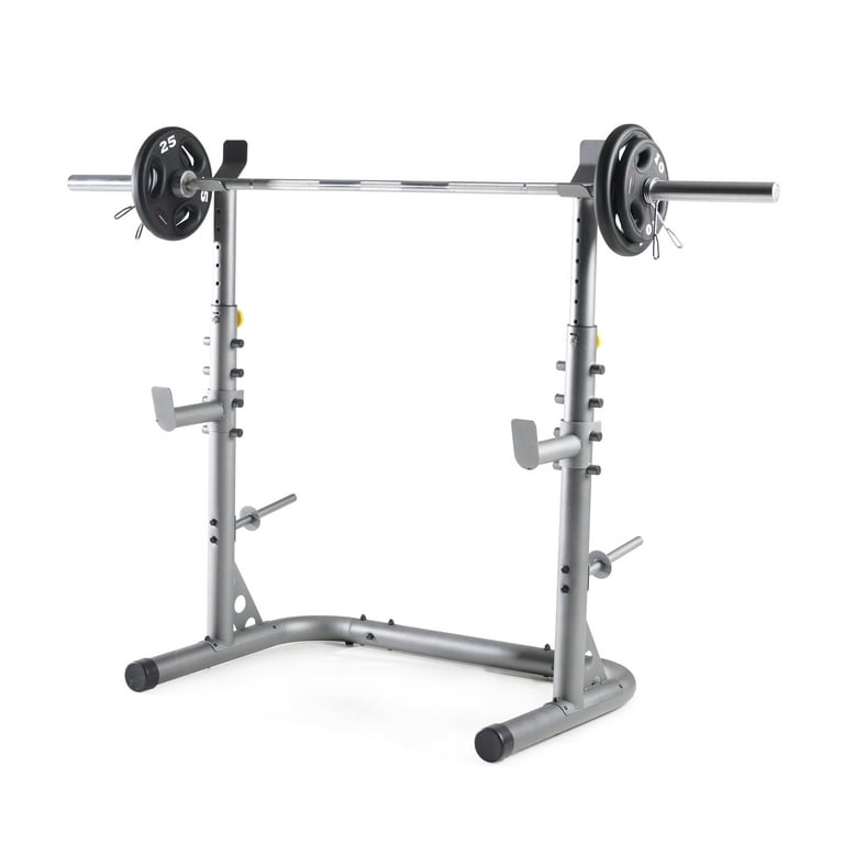 Gold's gym xrs 20 bench & rack with 100 lbs weight set sale