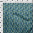 thumbnail image 2 of oneOone Cotton Jersey Teal Green Fabric Batik Sewing Material Print Fabric By The Yard 58 Inch Wide, 2 of 4