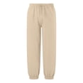 thumbnail image 4 of JAJAHO Girls Jogger Pants Breathable Linen Casual Drawstring Loose Fit Ankle-Tied Pants Summer Beach Vacation Clothes 7-16Y Versatile Trousers, 4 of 7