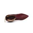 thumbnail image 4 of Unique Bargains Women's Pointy Toe Back Zip Block Heel Ankle Boots Burgundy (Size 9), 4 of 7