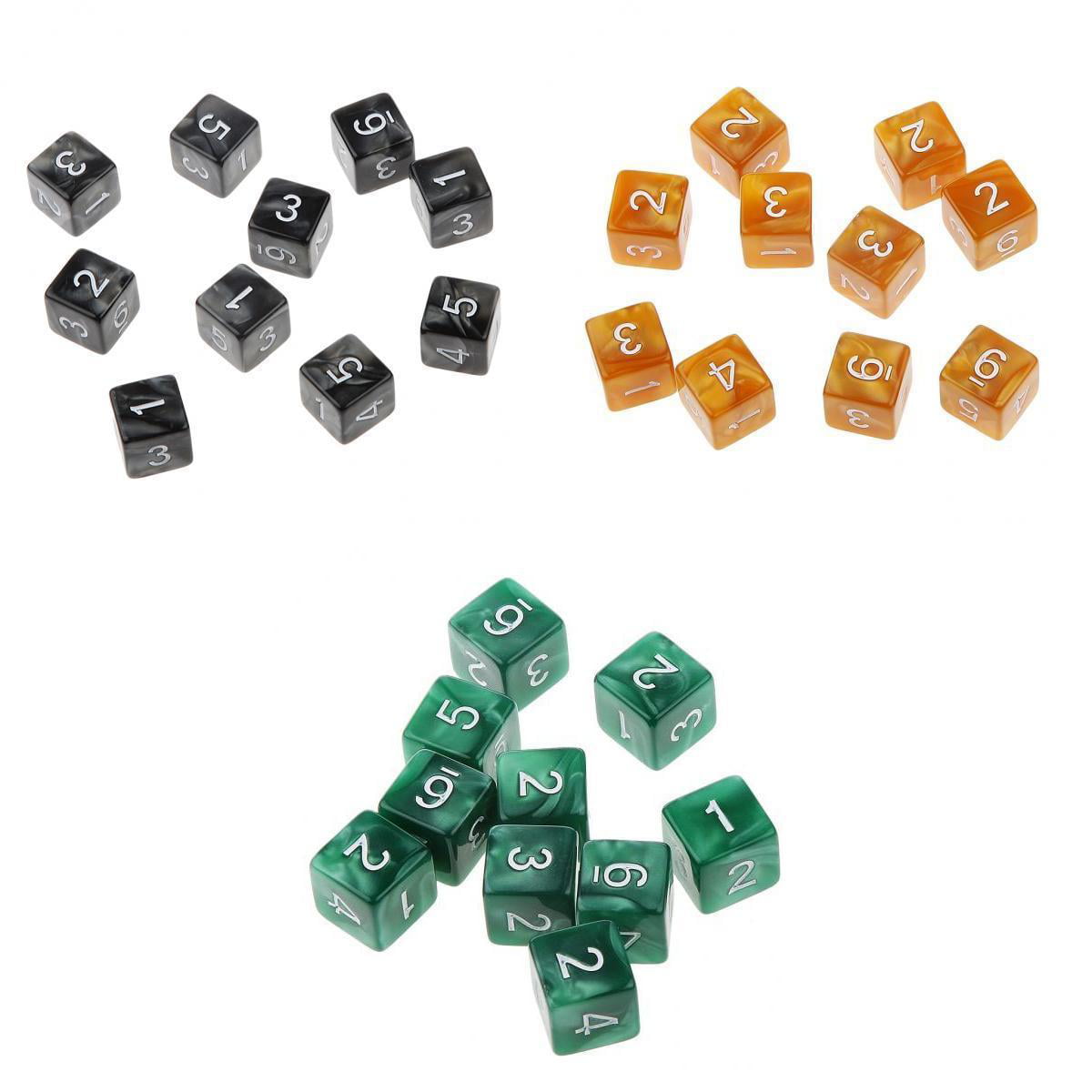 40 x Poker Dices Multi Sided Six Sided Dice Dice Game Accessories 