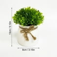 thumbnail image 2 of Small Fake Potted Plant Coffee Table Decor for Living Room, Small Faux Grass Plant in White Ceramic Pot, Home Decor for Kitchen Shelves Office Desk, 2 of 7