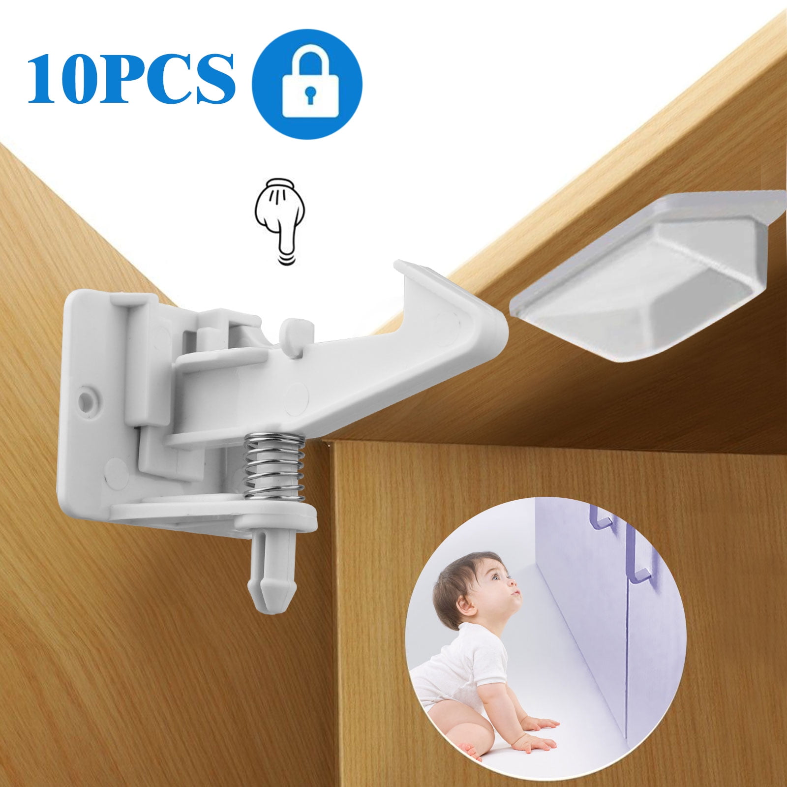 EEEkit 10 Pack Baby Proofing Child Safety Kitchen Locks Latches