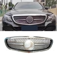 thumbnail image 2 of Front Bumper Grille Racing Grill Facelift Diamond Mesh For Mercedes-Benz C W205 Exclusive C220 C250 C300 C350 2014-2021, 2 of 7