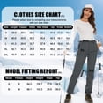 thumbnail image 6 of YUCOLEN Women's Waterproof Fleece Lined Snow Ski Pants Winter Warm Softshell Insulated Outdoor Hiking Pants Dark Gray S, 6 of 6