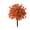I006- Orange, variant on Green Artificial Flowers, Orange Outdoor Stake Decor, Front Porch Patio Yard Garden Decoration