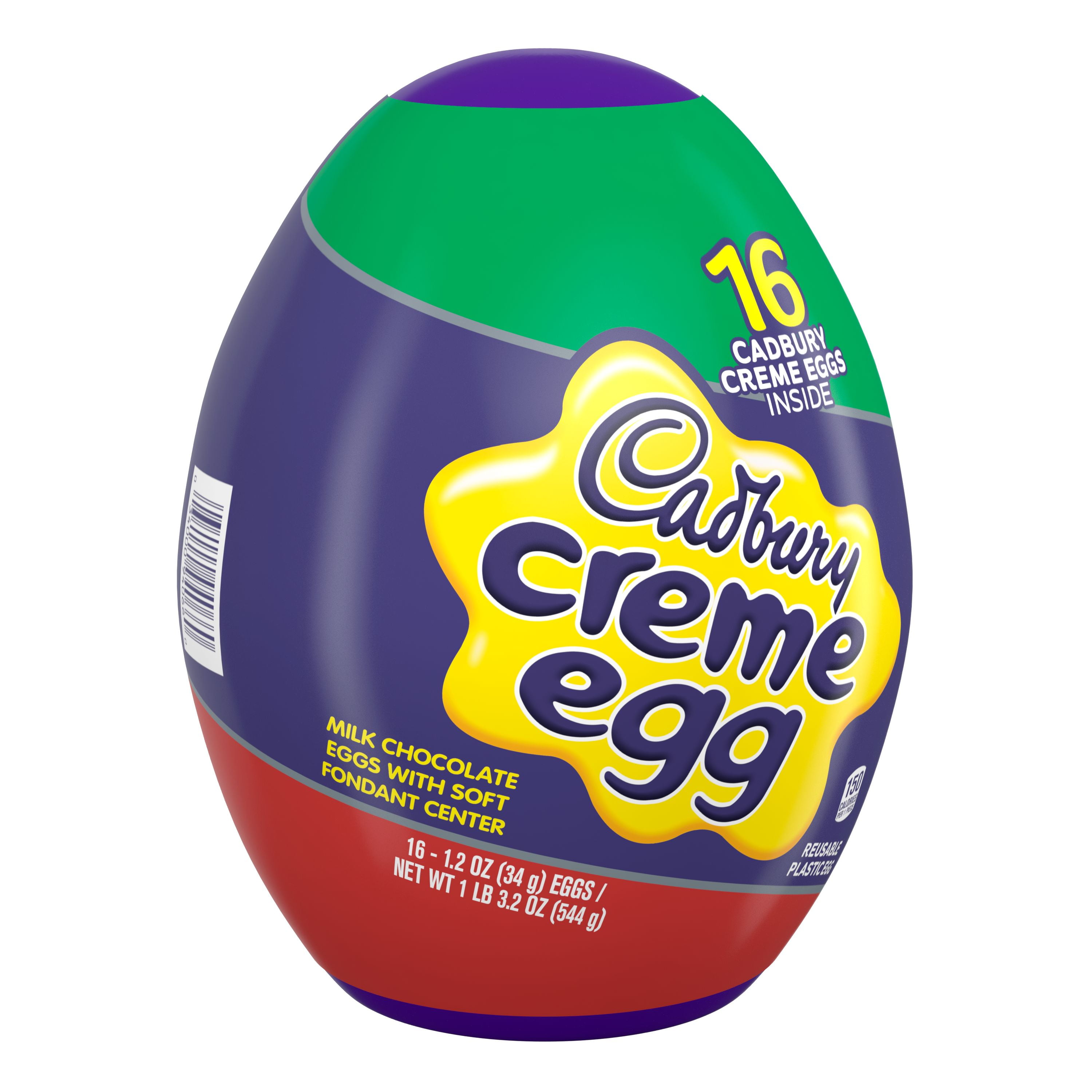 CADBURY, Milk Chocolate Crème Egg Candy, Easter, 1.2 oz, Plastic Egg