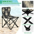 thumbnail image 4 of Outdoor Folding Chair 14.46x14.46x22.83 Inches, Camping Folding Chair Easy to Carry Ideal for Outdoor Picnics Camping Park Fishing Cartoon Wolf Face Seamless, 4 of 8