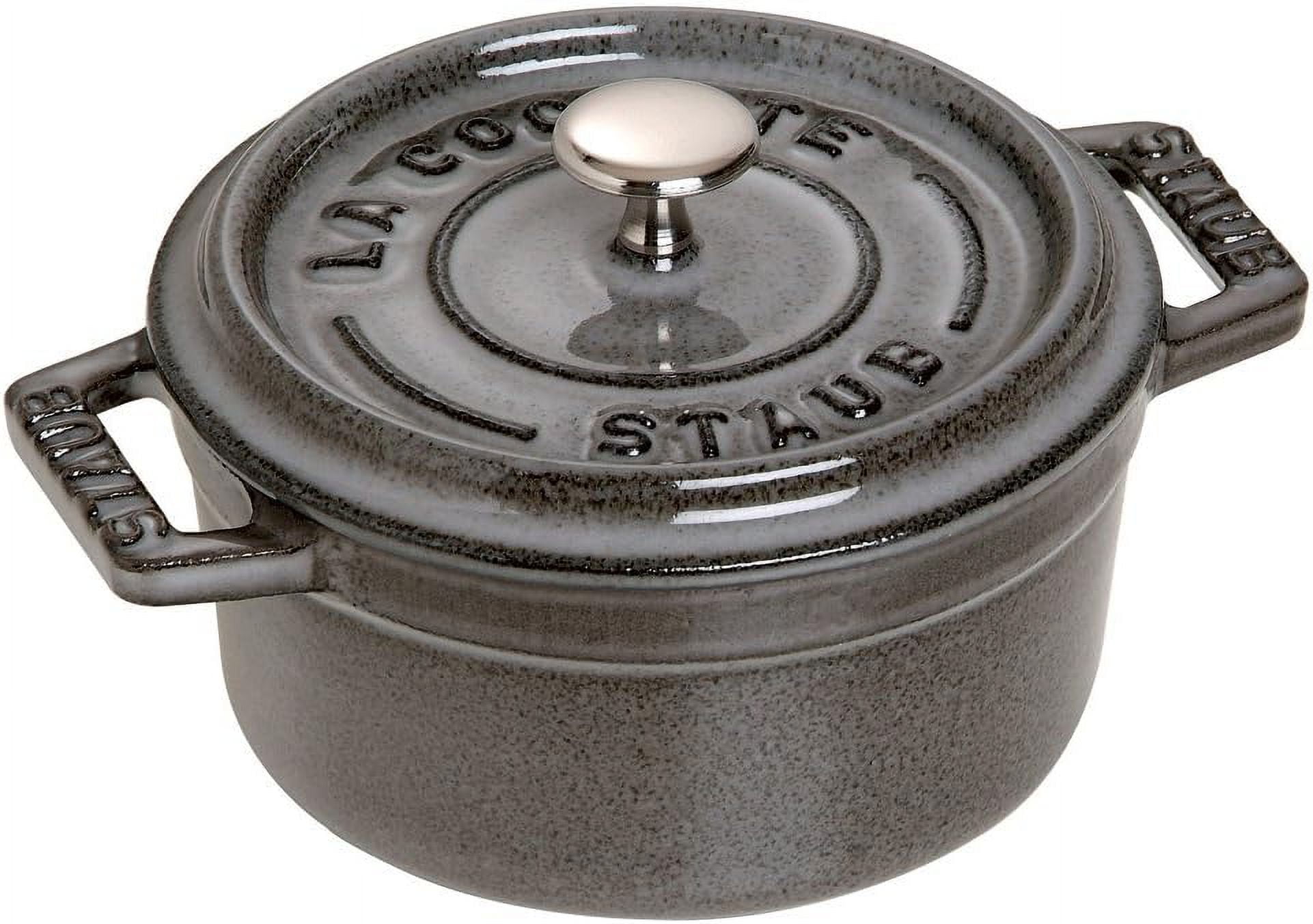 Staub Cast Iron 7 Quart Round Cocotte Graphite Grey (Graphite Gray