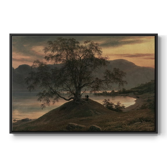 Vintage Landscape-CCCXII By Wexford Home Framed in Black Wood Gallery Wrapped Canvas 17 in. x 25 in.