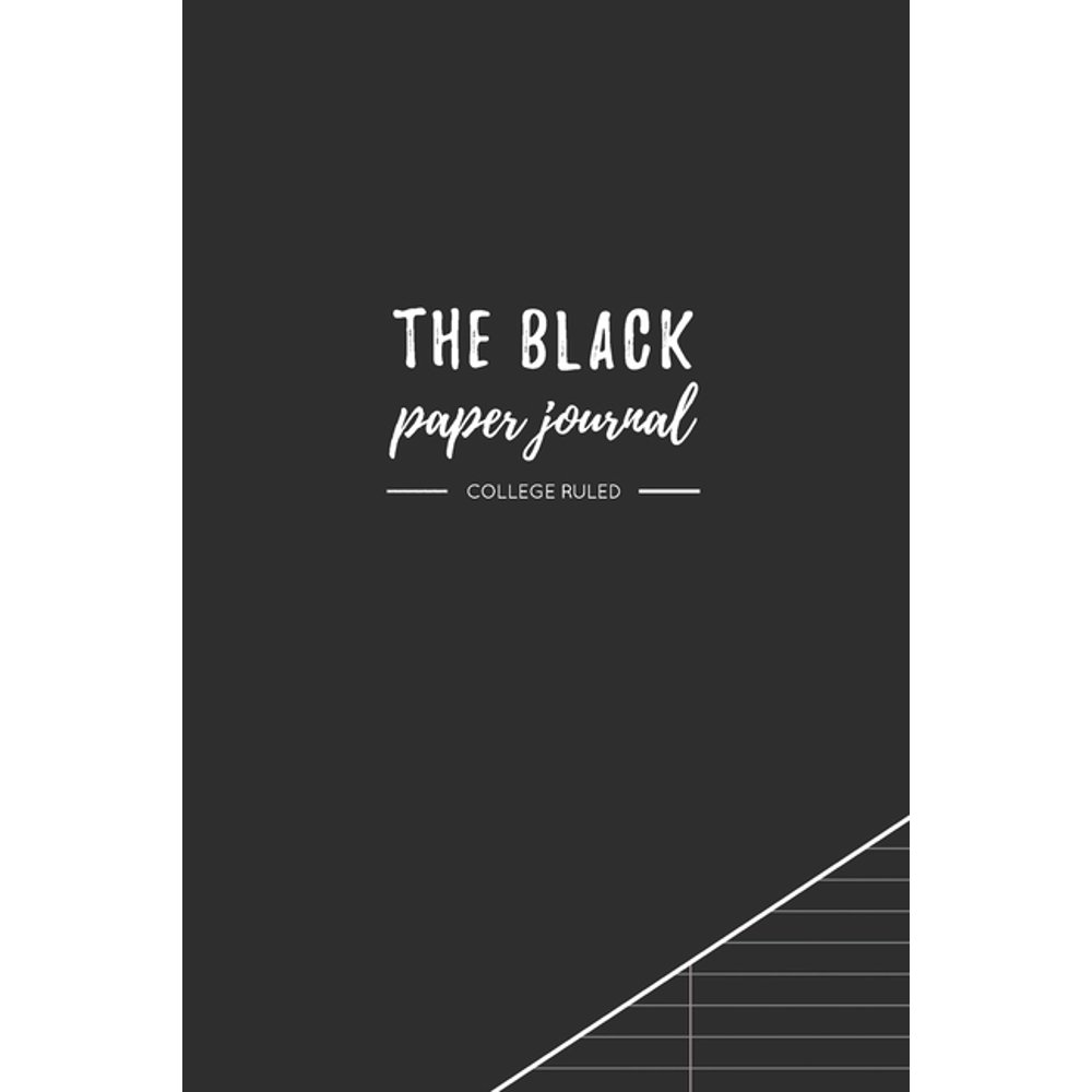 The Black Paper Journal College Ruled (Paperback)