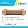 thumbnail image 4 of Acoplamiento deslizante SharkBite de 3/4 pulgadas con conexión a presión, latón, 4 of 5